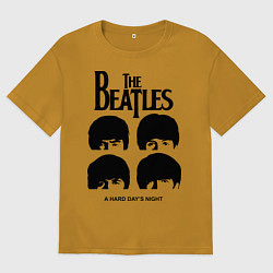 Футболка оверсайз мужская A Hard Days Night, цвет: горчичный