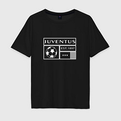 Футболка оверсайз мужская Juventus - EST 1897 2022, цвет: черный