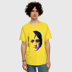 Футболка оверсайз мужская John Lennon: Techno, цвет: желтый — фото 2