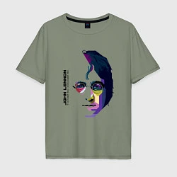 Футболка оверсайз мужская John Lennon: Techno, цвет: авокадо