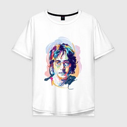 Футболка оверсайз мужская John Lennon: Art, цвет: белый