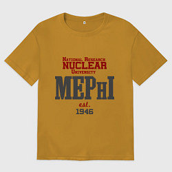 Футболка оверсайз мужская MEPHI, цвет: горчичный