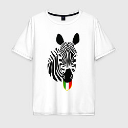 Футболка оверсайз мужская Juventus Zebra, цвет: белый