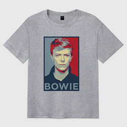 Футболка оверсайз мужская Bowie Poster, цвет: меланж