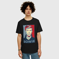 Футболка оверсайз мужская Bowie Poster, цвет: черный — фото 2