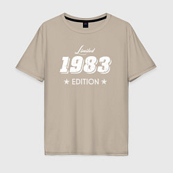 Футболка оверсайз мужская Limited Edition 1983, цвет: миндальный