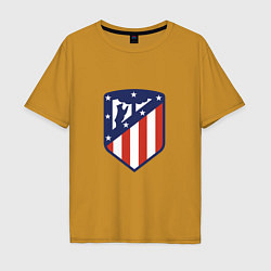 Футболка оверсайз мужская Atletico Madrid, цвет: горчичный