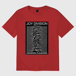 Футболка оверсайз мужская Joy Division: Unknown Pleasures, цвет: красный