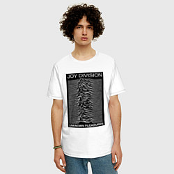 Футболка оверсайз мужская Joy Division: Unknown Pleasures, цвет: белый — фото 2