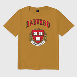 Футболка оверсайз мужская Harvard university, цвет: горчичный