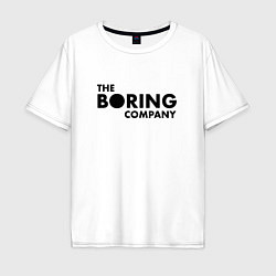 Футболка оверсайз мужская The boring company, цвет: белый