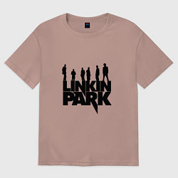 Футболка оверсайз мужская Linkin Park, цвет: пыльно-розовый