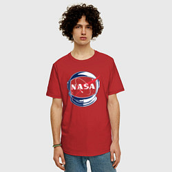 Футболка оверсайз мужская NASA, цвет: красный — фото 2
