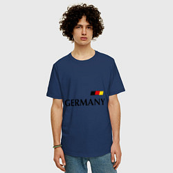 Футболка оверсайз мужская Сборная Германии: 10 номер, цвет: тёмно-синий — фото 2