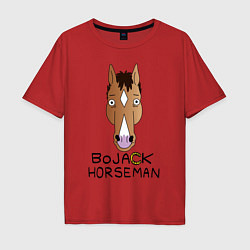 Футболка оверсайз мужская BoJack Horseman, цвет: красный