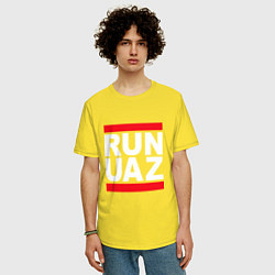 Футболка оверсайз мужская Run UAZ, цвет: желтый — фото 2