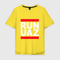 Футболка оверсайз мужская Run UAZ, цвет: желтый