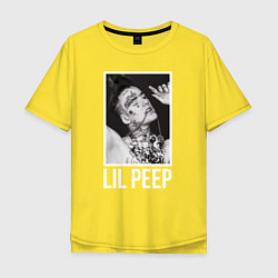 Футболка оверсайз мужская Lil Peep: White Style, цвет: желтый