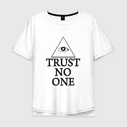 Футболка оверсайз мужская Trust no one, цвет: белый