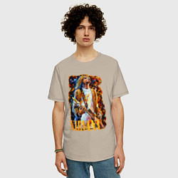 Футболка оверсайз мужская Cobain Art, цвет: миндальный — фото 2