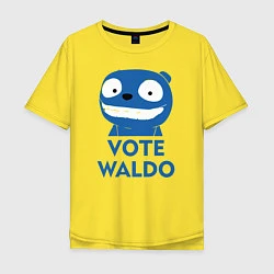 Футболка оверсайз мужская Vote Waldo, цвет: желтый