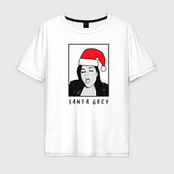 Футболка оверсайз мужская Sasha Grey Santa, цвет: белый