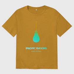 Футболка оверсайз мужская Imagine Dragons: Night Visions, цвет: горчичный