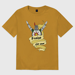 Футболка оверсайз мужская Praise the Sun, цвет: горчичный