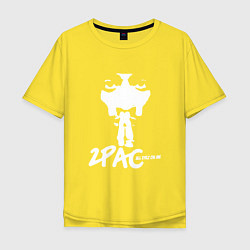 Футболка оверсайз мужская 2Pac: All Eyez On Me, цвет: желтый