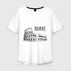 Футболка оверсайз мужская Rome Coliseum, цвет: белый