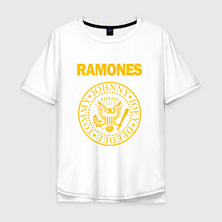 Футболка оверсайз мужская Ramones, цвет: белый