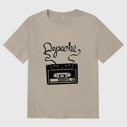 Футболка оверсайз мужская Depeche Mode: Tape, цвет: миндальный