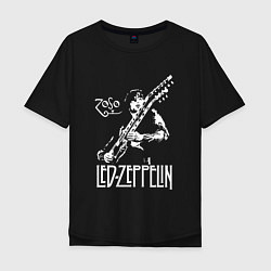 Футболка оверсайз мужская Led Zeppelin, цвет: черный