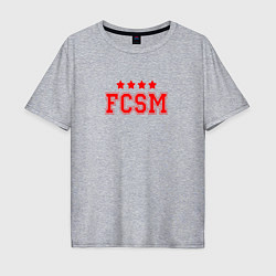 Футболка оверсайз мужская FCSM Club, цвет: меланж