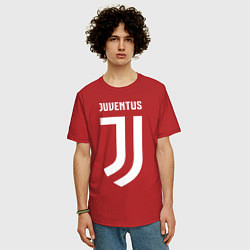 Футболка оверсайз мужская FC Juventus, цвет: красный — фото 2