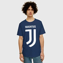 Футболка оверсайз мужская FC Juventus, цвет: тёмно-синий — фото 2