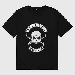 Футболка оверсайз мужская Welders Russia, цвет: черный