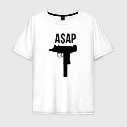 Футболка оверсайз мужская ASAP Gangster, цвет: белый