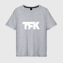 Футболка оверсайз мужская TFK: White Logo, цвет: меланж