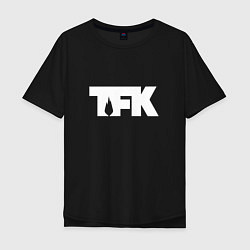 Футболка оверсайз мужская TFK: White Logo, цвет: черный