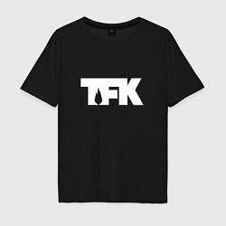 Футболка оверсайз мужская TFK: White Logo, цвет: черный