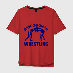 Футболка оверсайз мужская Greco-roman wrestling, цвет: красный