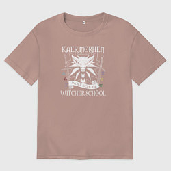 Футболка оверсайз мужская Witcher School, цвет: пыльно-розовый
