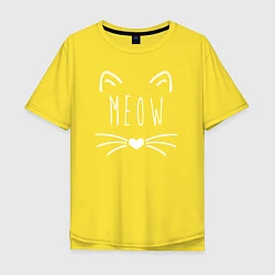 Футболка оверсайз мужская Meow, цвет: желтый