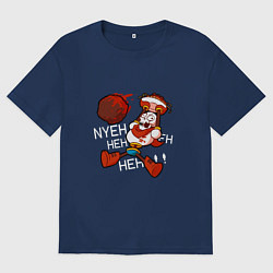 Футболка оверсайз мужская Papyrus Undertale, цвет: тёмно-синий