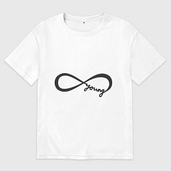 Футболка оверсайз мужская Вечно молодой, цвет: белый