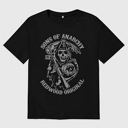 Футболка оверсайз мужская Sons of Anarchy: Redwood Original, цвет: черный