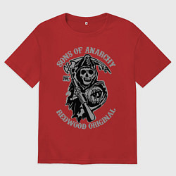 Футболка оверсайз мужская Sons of Anarchy: Redwood Original, цвет: красный