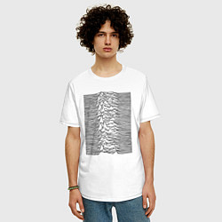 Футболка оверсайз мужская Unknown Pleasures, цвет: белый — фото 2