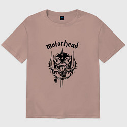 Футболка оверсайз мужская Motrhead: Black Devil, цвет: пыльно-розовый